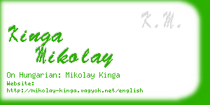 kinga mikolay business card